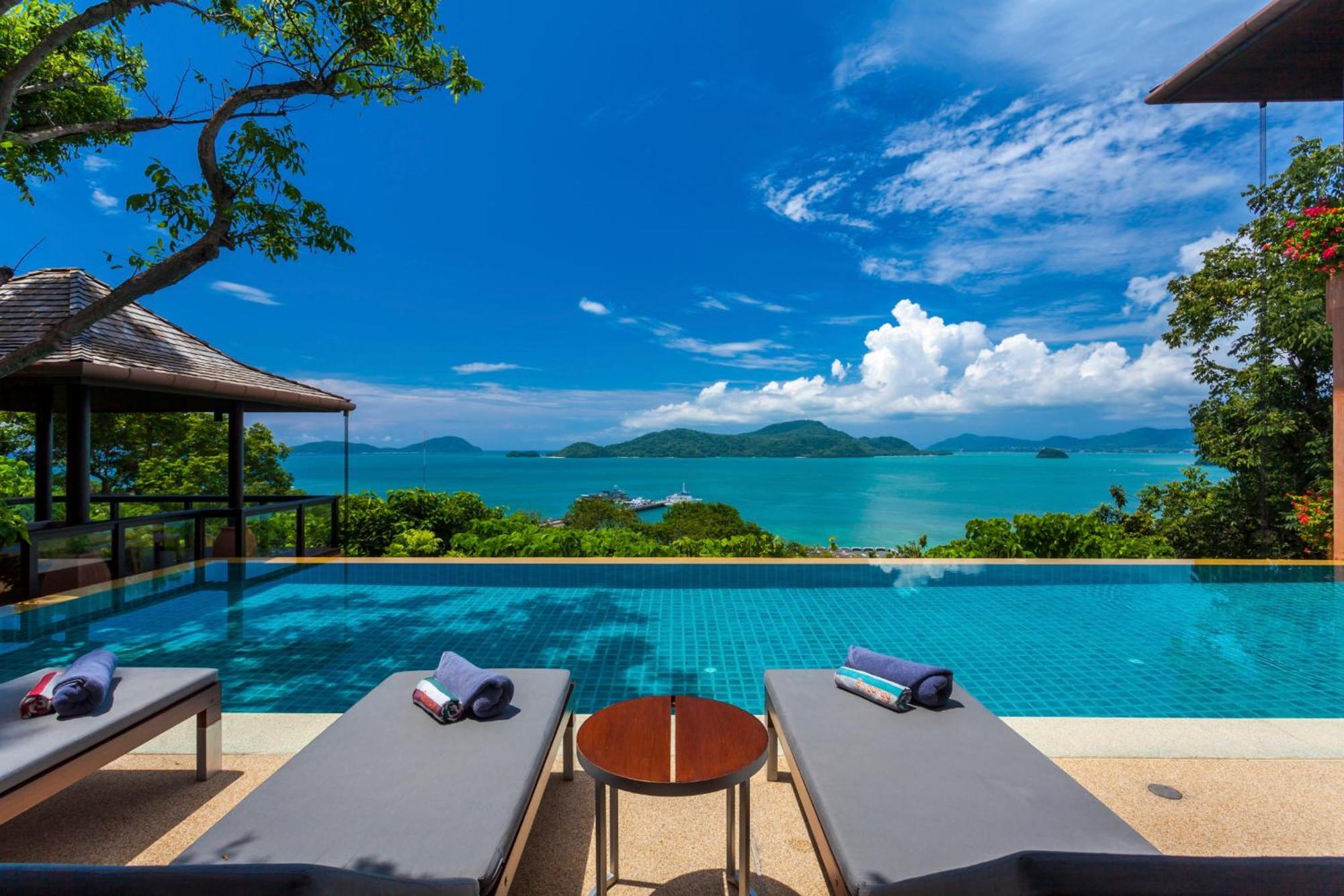 Sri Panwa Phuket Luxury Pool Villa Hotel - Sha Plus Exteriér fotografie View from the pool at the resort